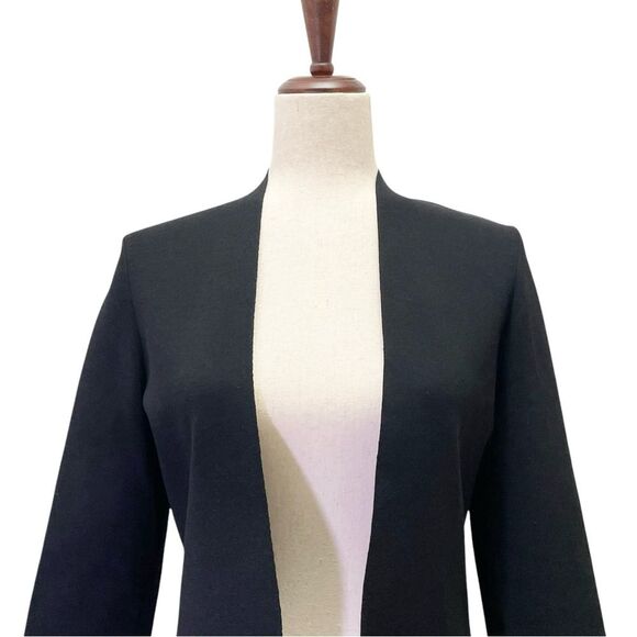 MM Lafleur The Woolf Jardigan Size Small Black Ponte Knit Open Blazer Cardigan - Picture 8 of 16